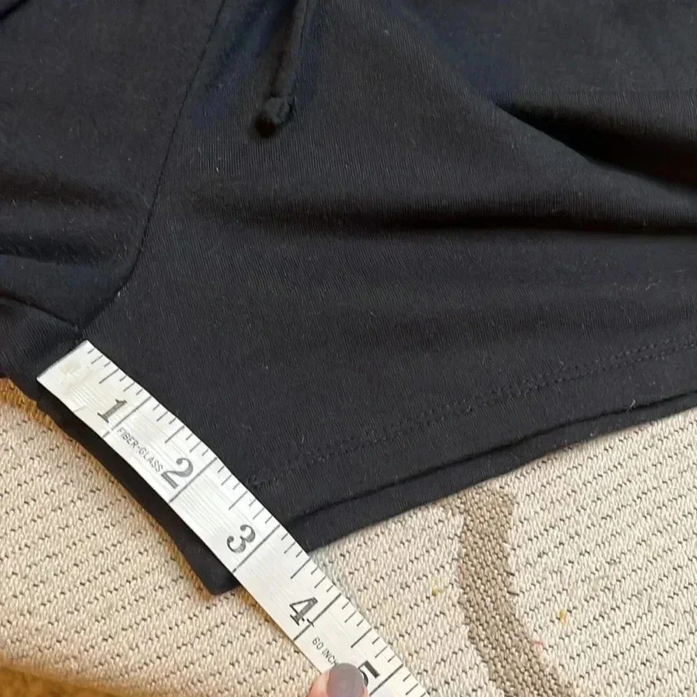 Free People Black Cropped Long-Sleeve Sweatshirt